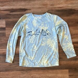 Salt Life Blue and Yellow Long Sleeve Shirt